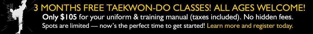 3 Months FREE Taekwon-Do Classes – All Ages Welcome!