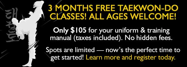 3 Months FREE Taekwon-Do Classes – All Ages Welcome!